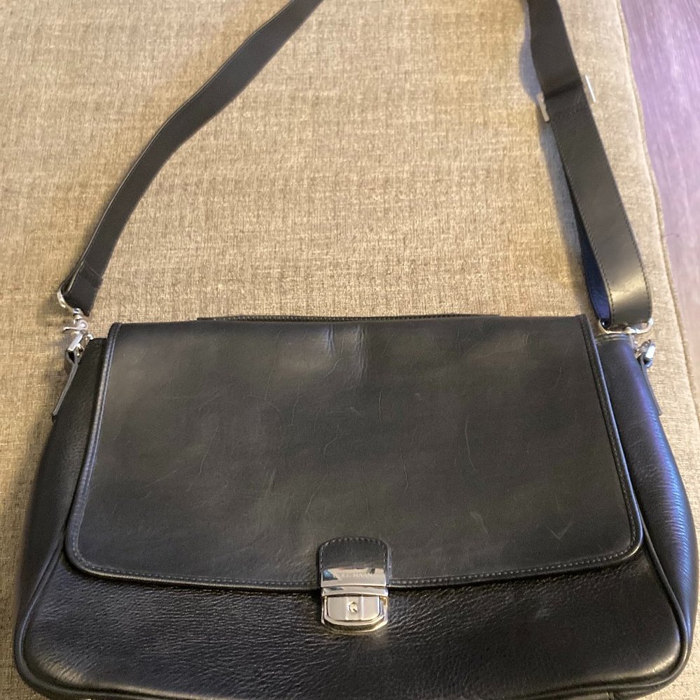 Cole Haan Leather Messenger Bag (Black)